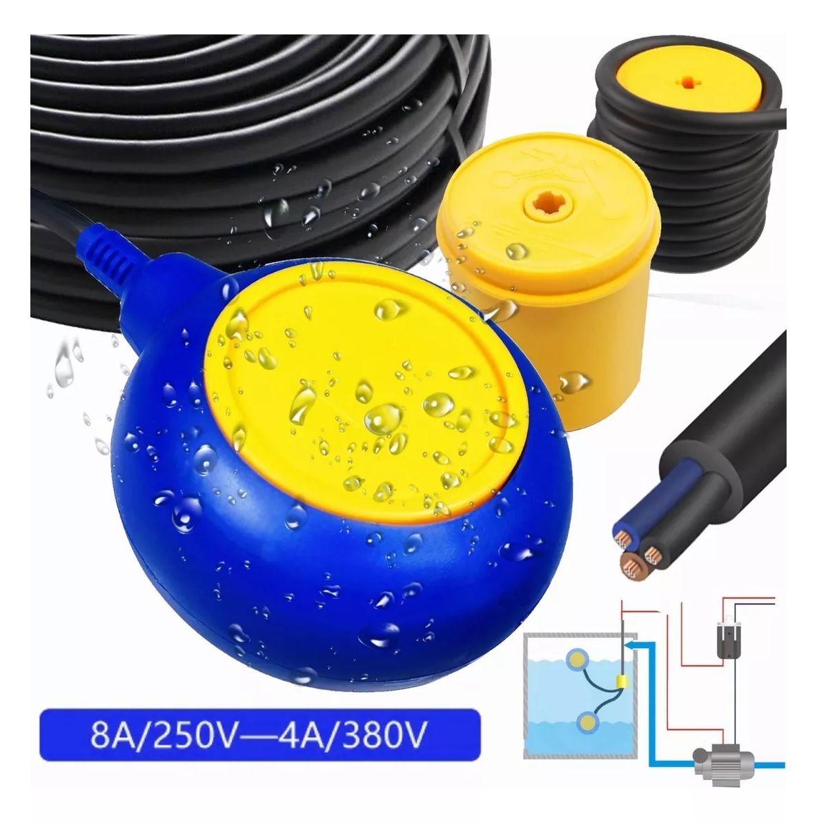 Flotadores Eléctrico Electronivel Tinaco Cisterna 3m 500w