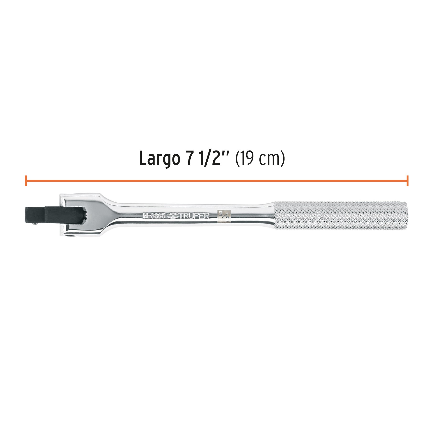 MANGO ARTICULADO DE 7-1/2" X 13 MM PARA DADOS CUADRO 3/8" TRUPER 13661