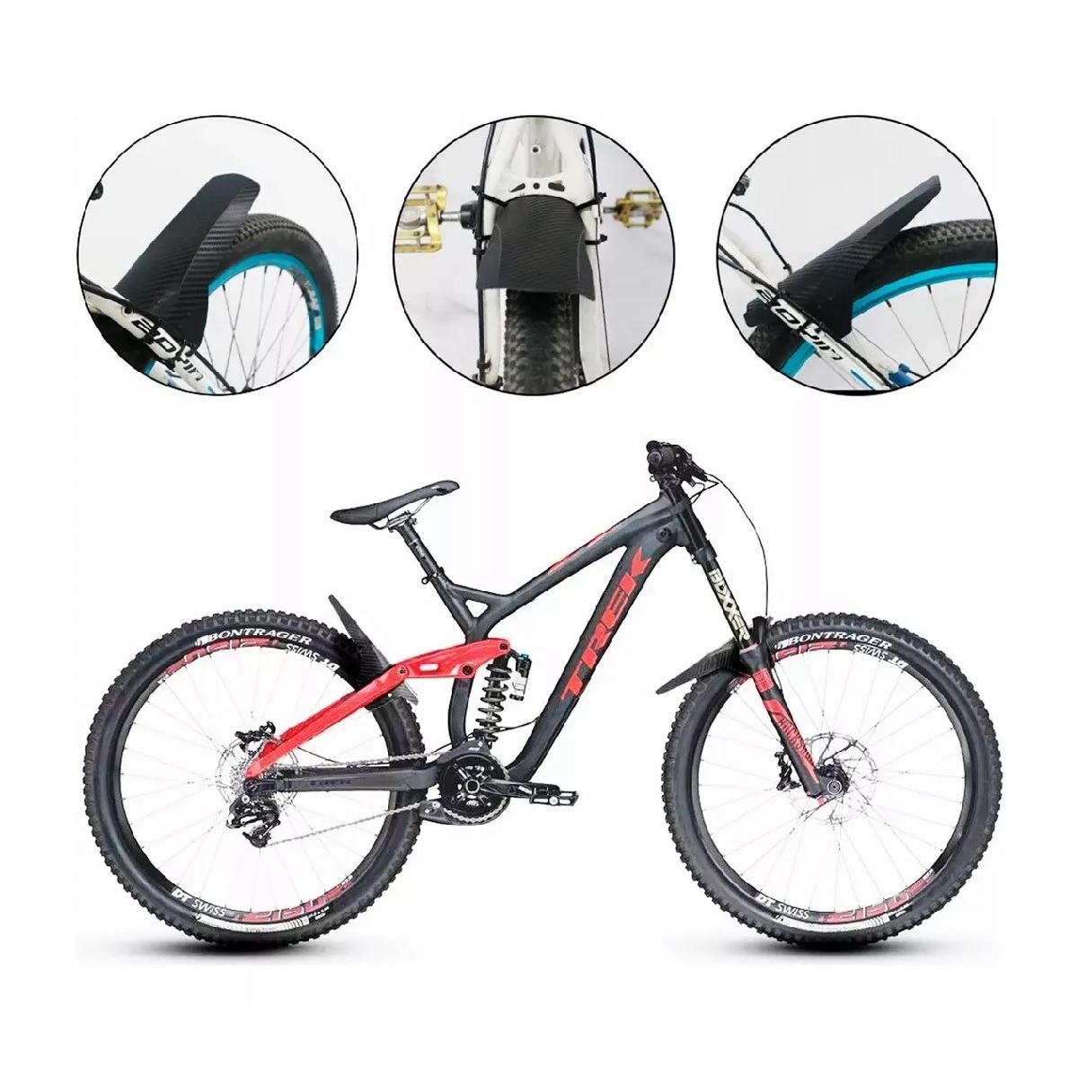 Guardabarros Reflectante Bicicleta Mtb Trasera Y Delantera