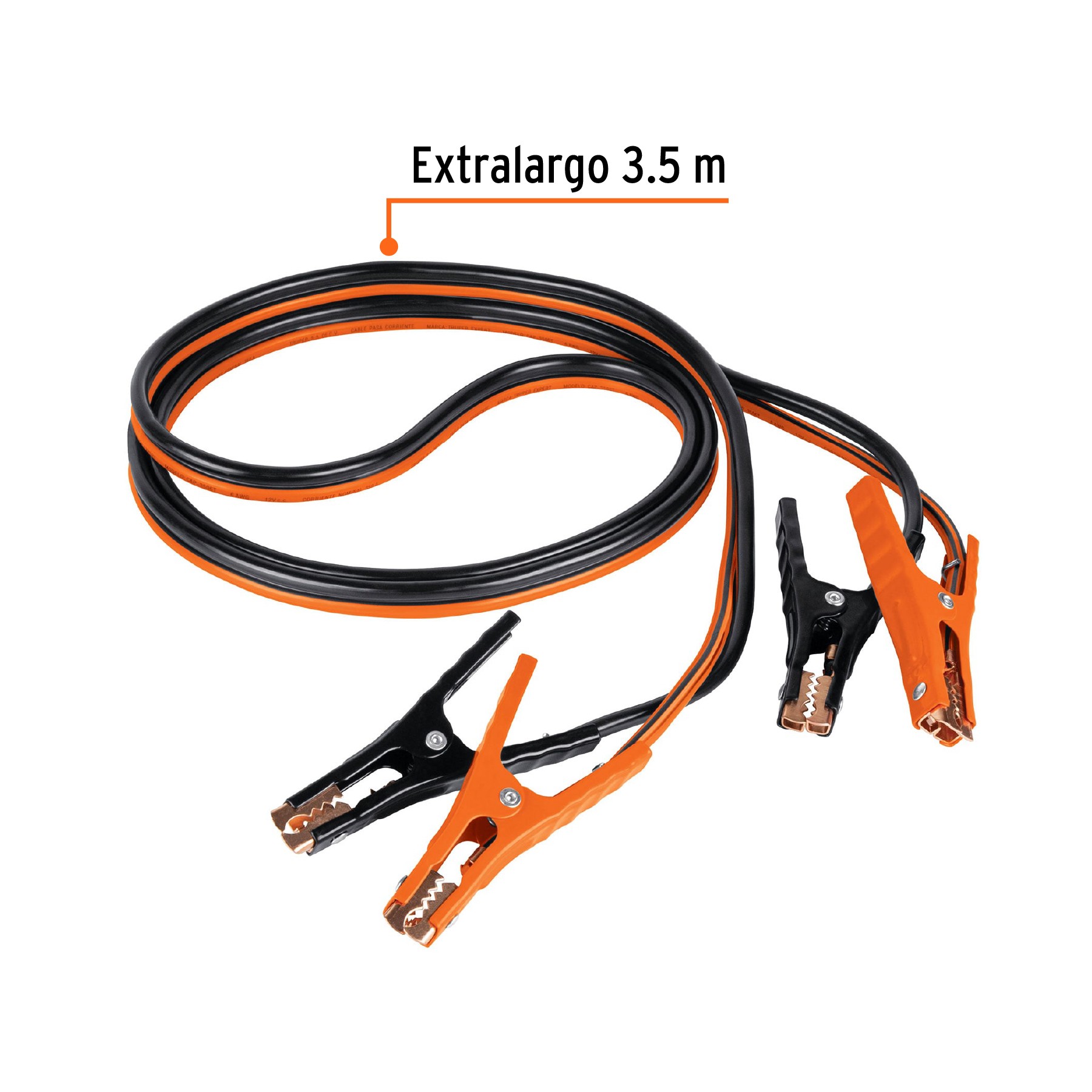 CABLES PASA CORRIENTE 3.5 M, 350 A, 6 AWG, CON FUNDA, TRUPER EXPERT 17544