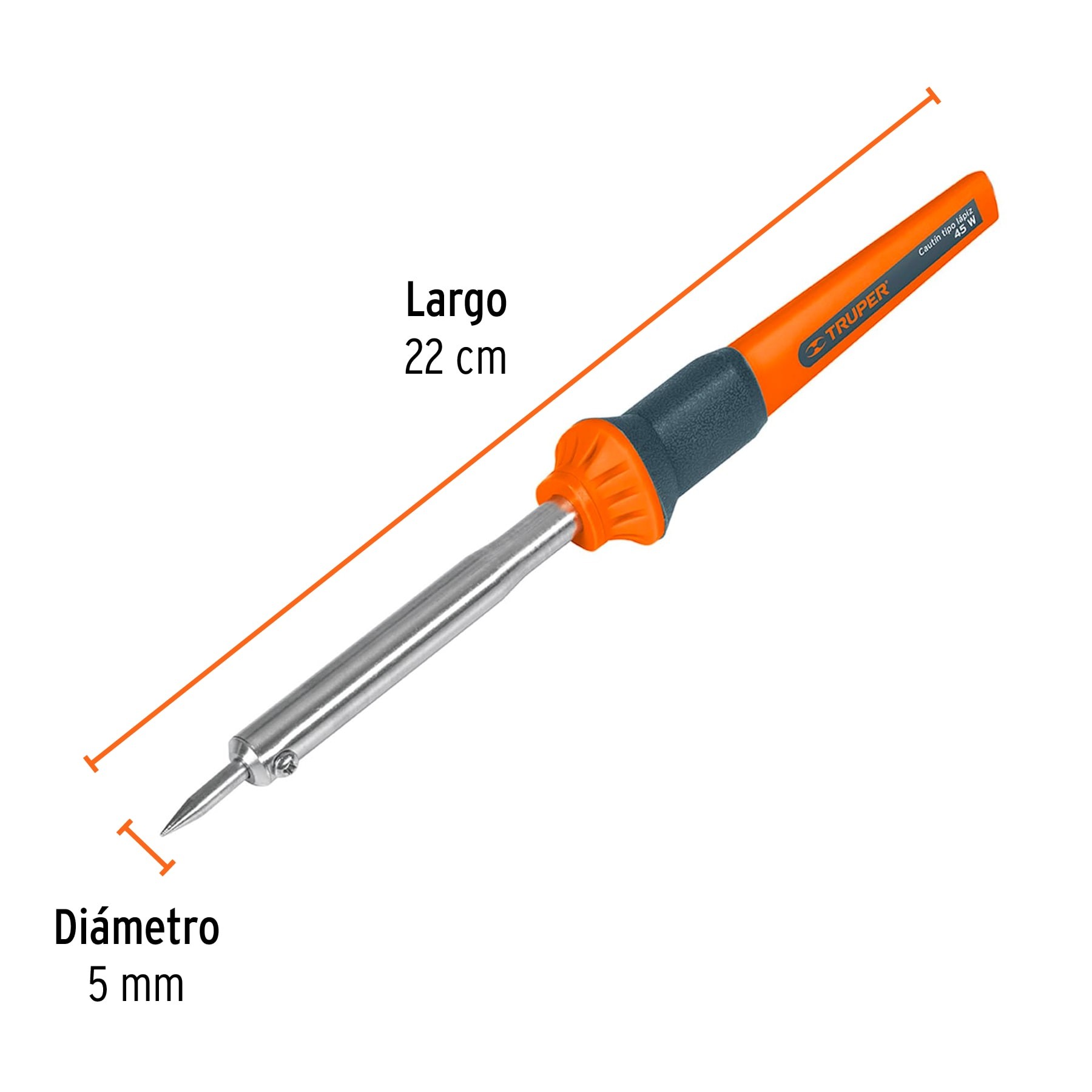 CAUTÍN 45 W TIPO LÁPIZ PARA TRABAJO MEDIO, TRUPER 17546