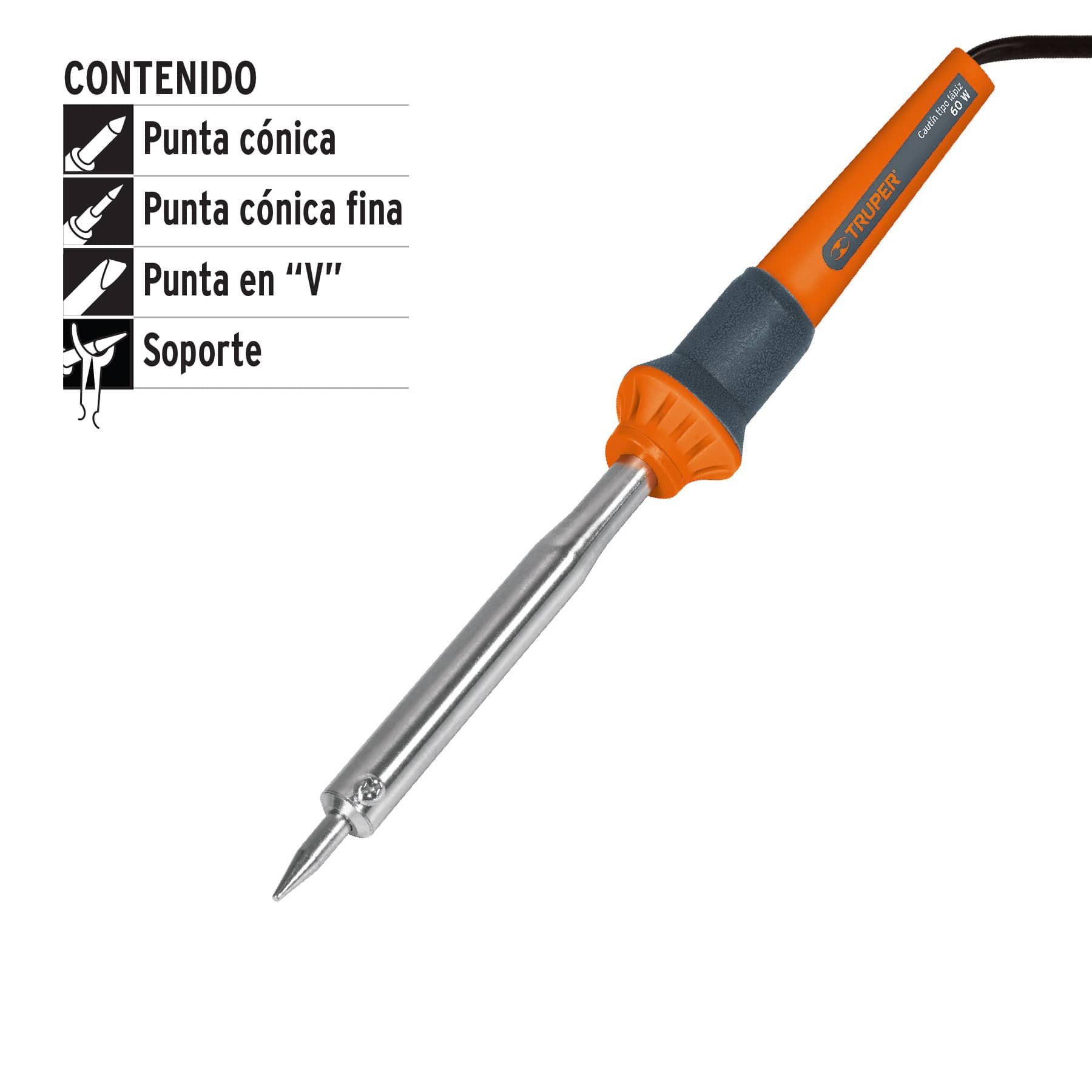 CAUTÍN 60 W TIPO LÁPIZ PARA TRABAJO PESADO, TRUPER 17547