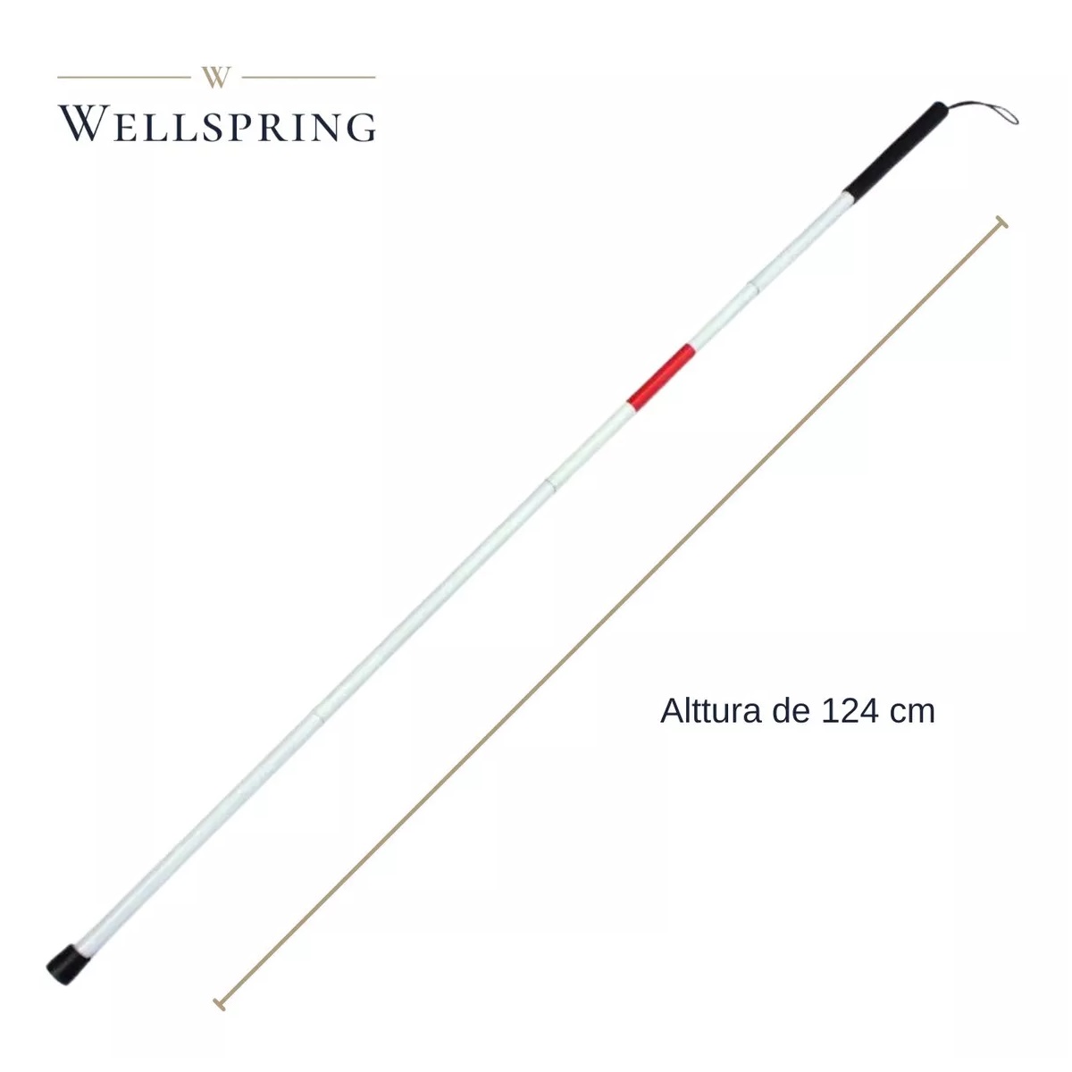 Baston Para Invidente Ciego Plegable Con Reflejante Color Blanco