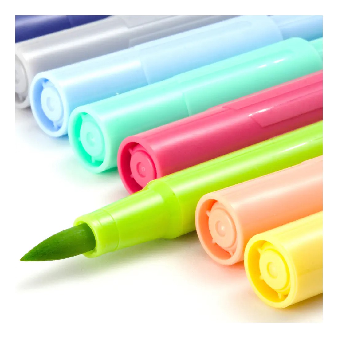 Pelikan Lettering Markana Pincel, Estuche con 12 Marcadores de Punta Pincel 30341200, Para Caligrafía, Colores Surtidos, Tinta Base Agua