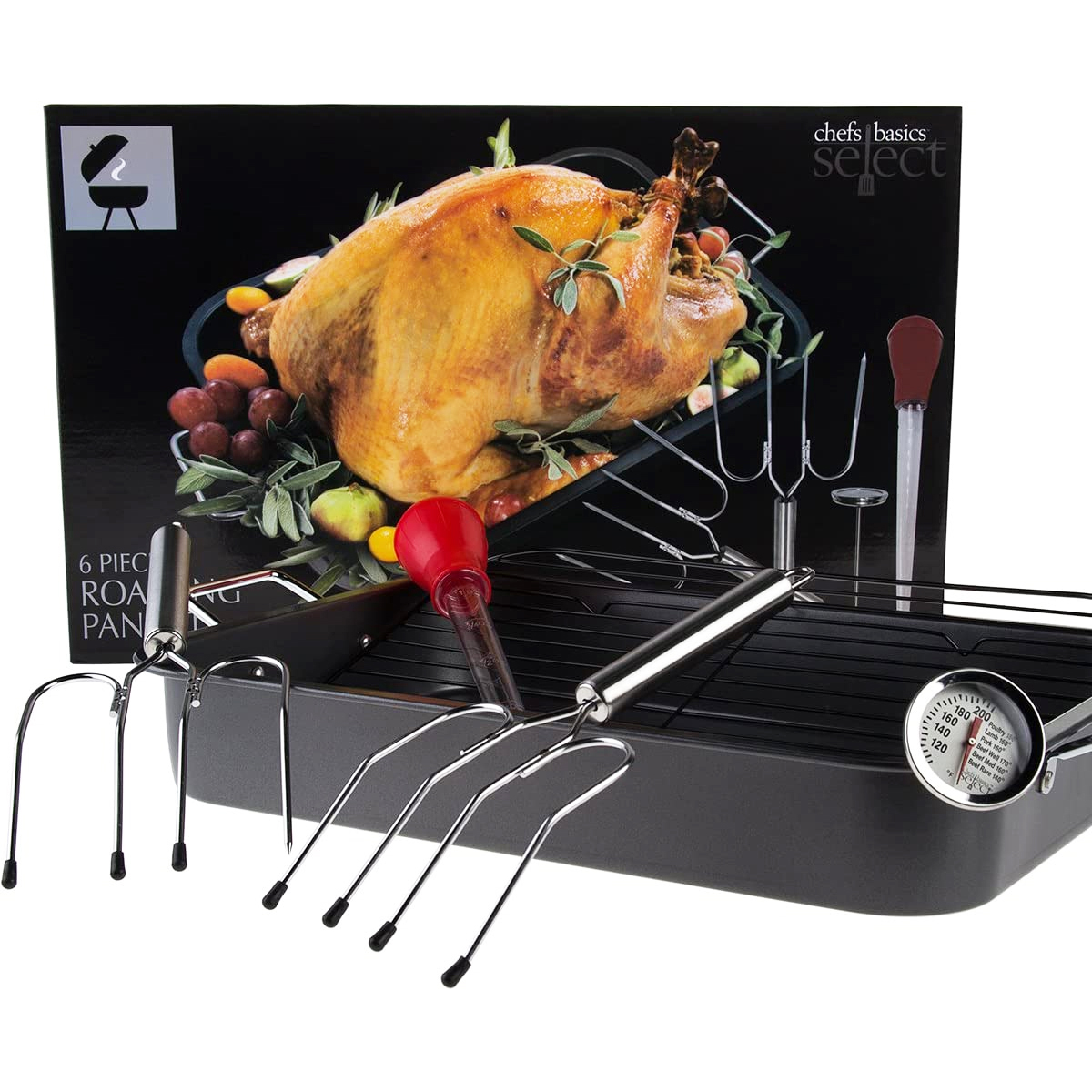 Pavera Acero Inoxidable Charola Para Hornear Con Rejilla 6pz