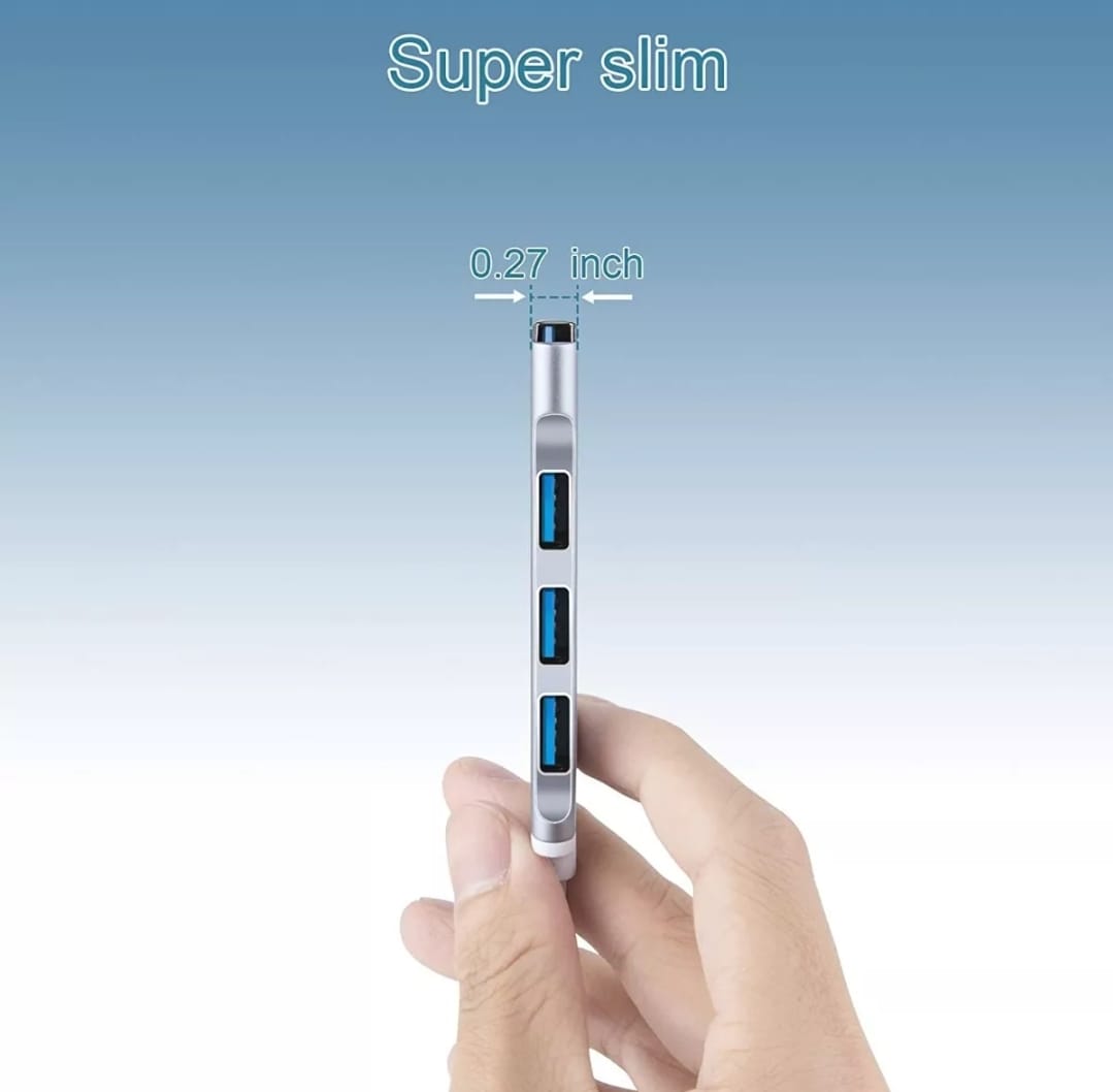 Hub Adaptador Multi-puerto Delgado De 4 Puertos Usb 3.0