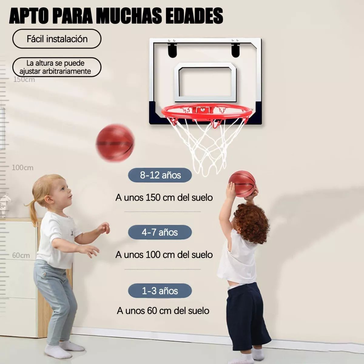 Canasta Tablero Básquetbol Baloncesto Infantil para Niños Juguetes