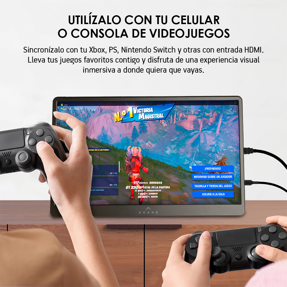 Monitor Portátil Full HD de 15.6 pulgadas para Laptop, Tablet y Celular Android