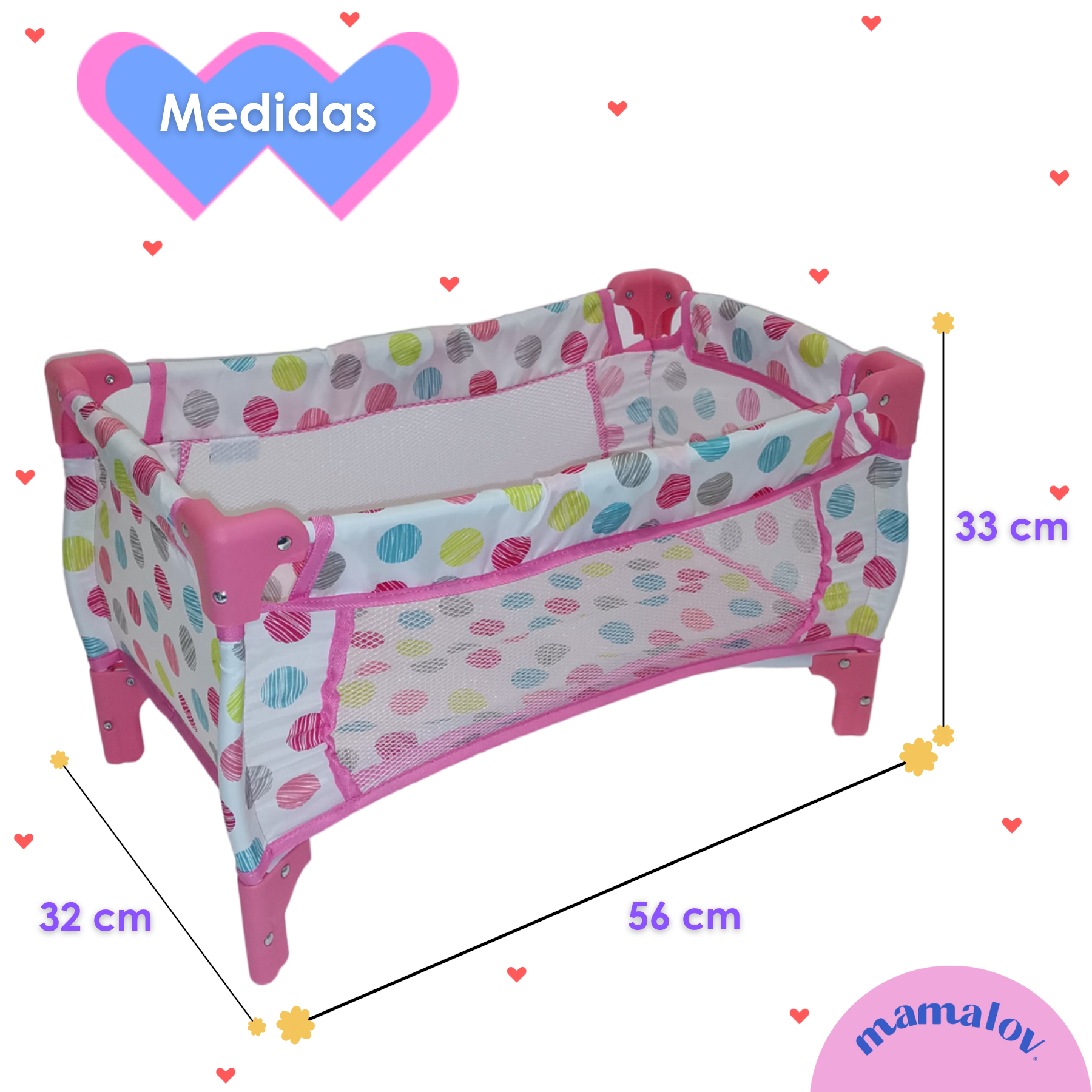 Cuna Corralito De Juguete Para Muñecas Ibaby Vezzana - Boli