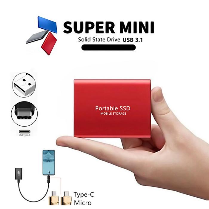 Disco Solido SSD Externo USB 3,1 MXMDD-008-3 2 Pzas 4TB Plata SSD Lectura 30 MBs Escritura 37 MBs USB-C Entrada USB-A-C Salida, SolidMini04TB-WIN