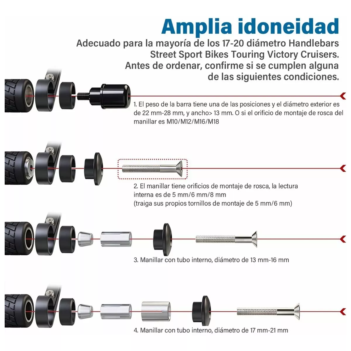Espejos Moto Deportivos Street Cafe Racer Anti-reflejante