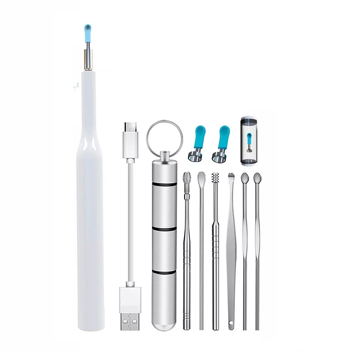 Limpiador De Oidos Cámara Otoscopio Endoscopio Wifi 1080p