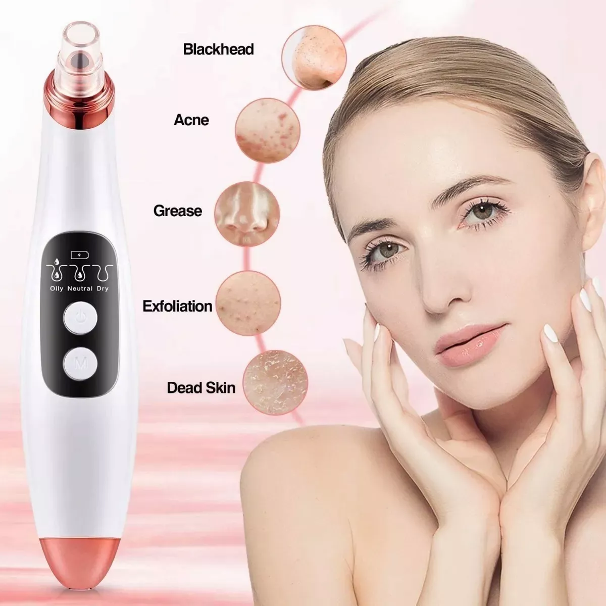 Limpiador De Poros Extractor De Puntos Negros Y Acné Facial