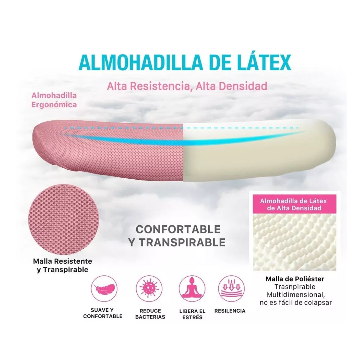 Silla Oficina Ejecutiva De Escritorio Ergonómica Color Rosa Pálido