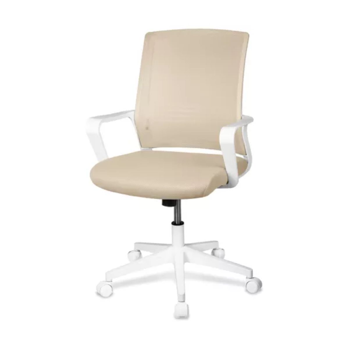 Silla Oficina Ergonómica Giratoria De Escritorio Beige