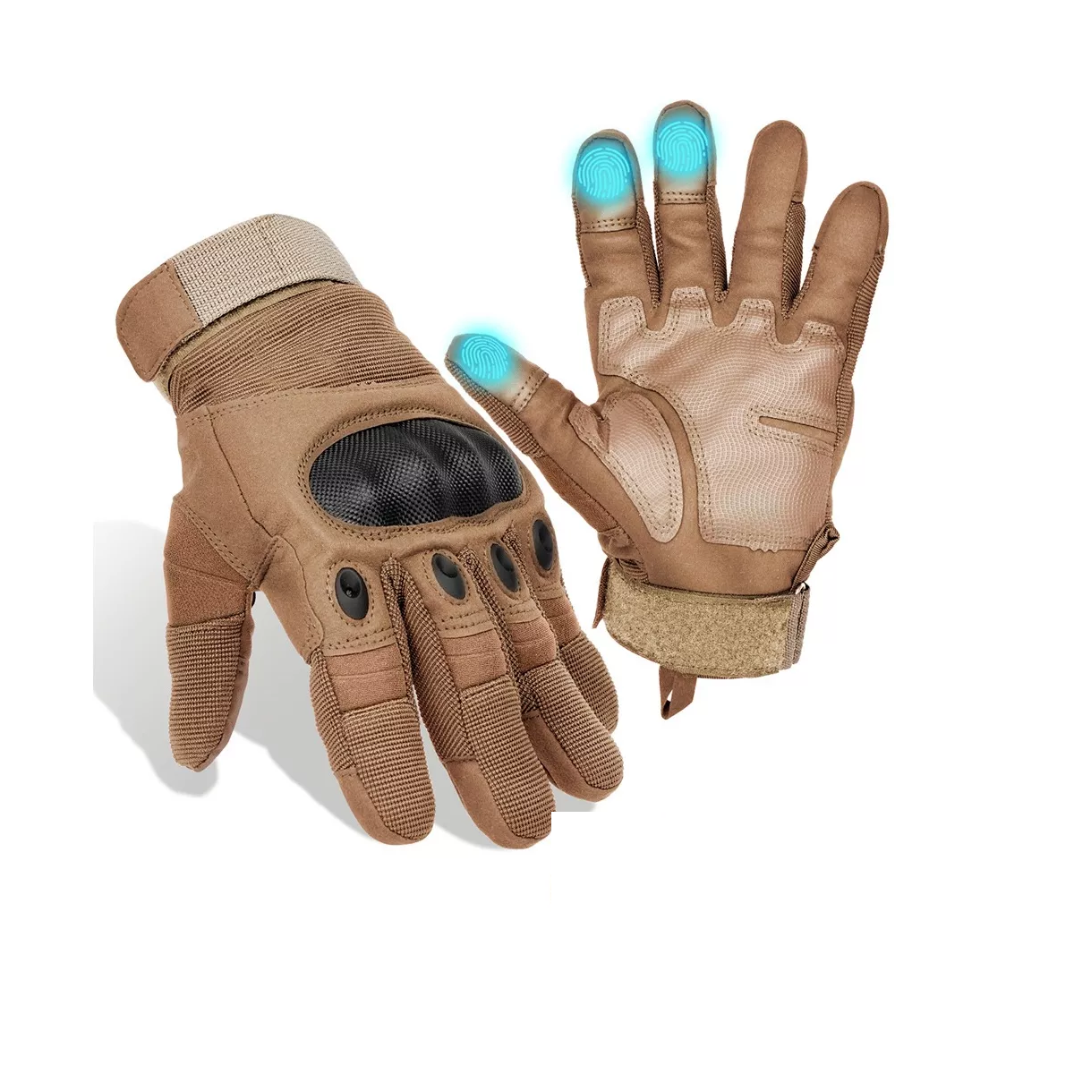 Guantes Tacticos Militares De Moto/motocross Nudillo Almohad Caqui G