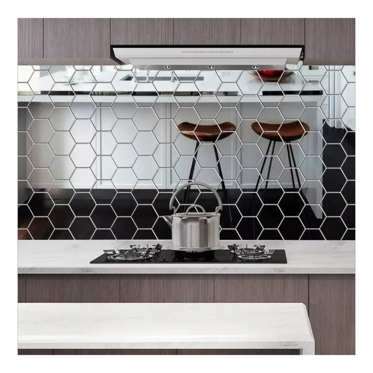 Espejos Decorativos Para Pared Acrílicos Adhesivos 24 Pcs Plateado