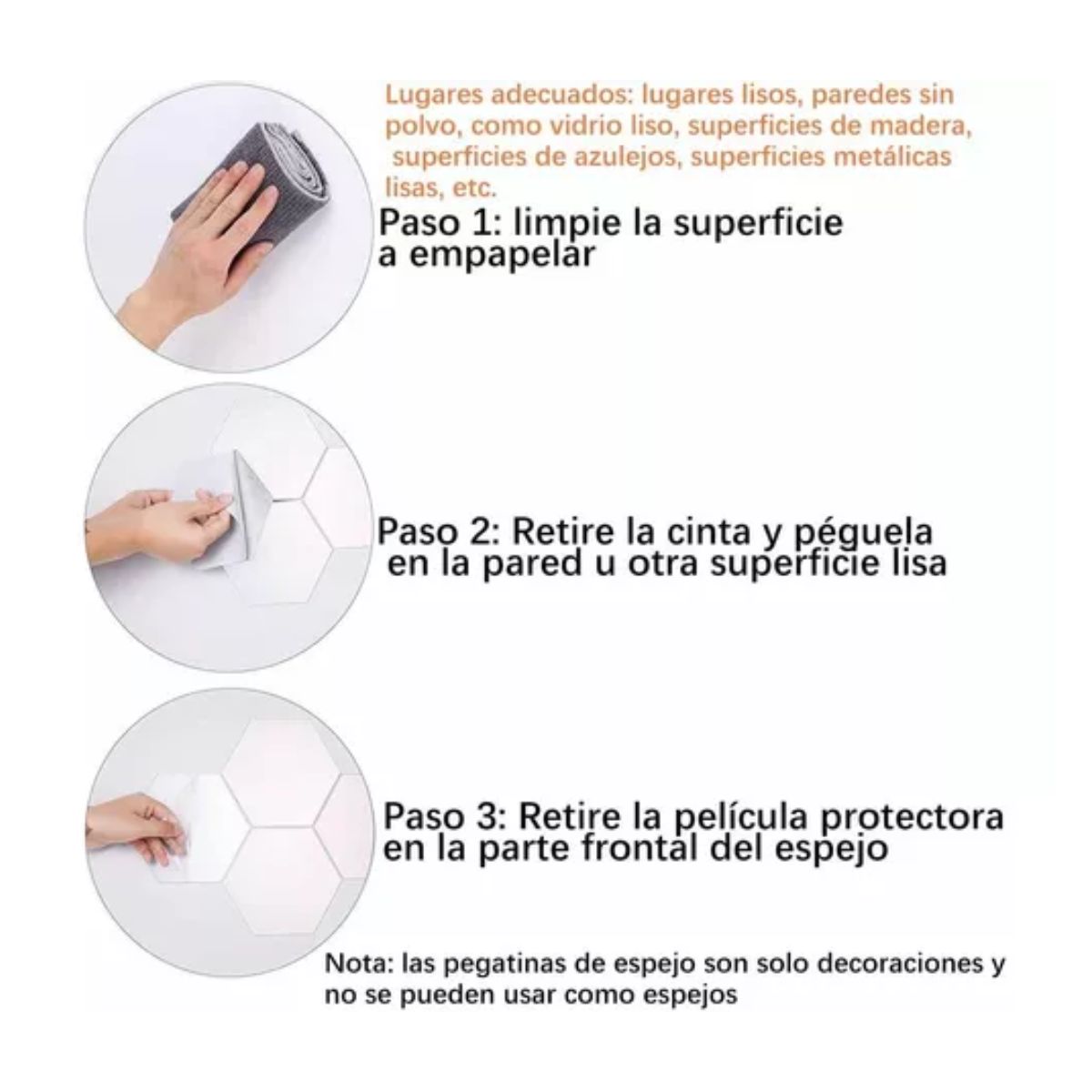 Espejos Decorativos Para Pared Acrílicos Adhesivos 24 Pcs Plateado