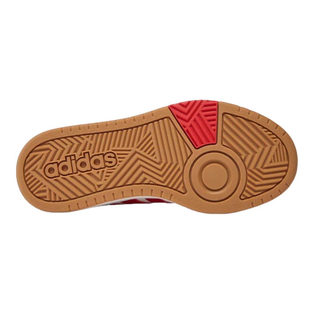 Tenis Adidas Hoops 3.0 Mid Blanco Y Rojo Hombre 