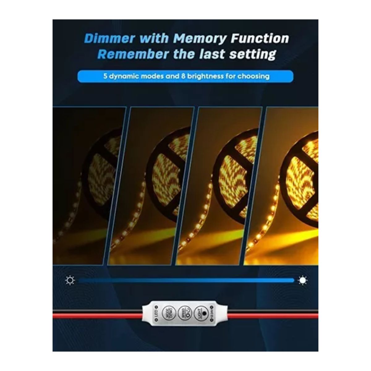 Controlador Dimmer De 3 Botones Para Tiras O Modulos Led 10 Pzs Rojo