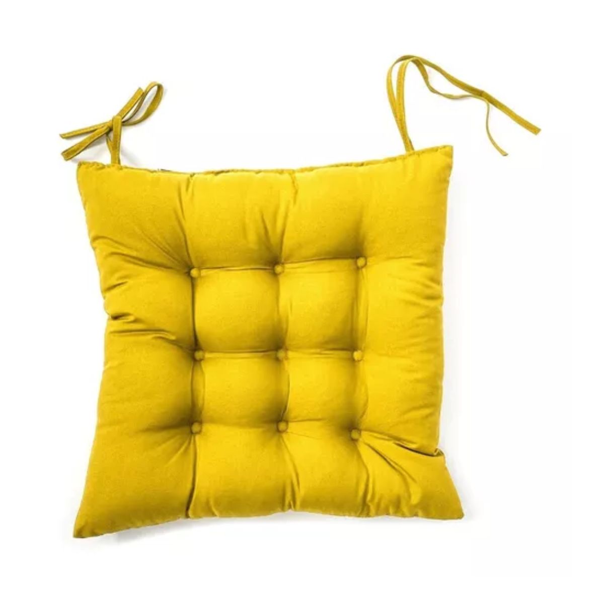 Cojines Para Silla Comedor 40x40 Cm Asiento Decorativo Cojín Color Amarillo liso