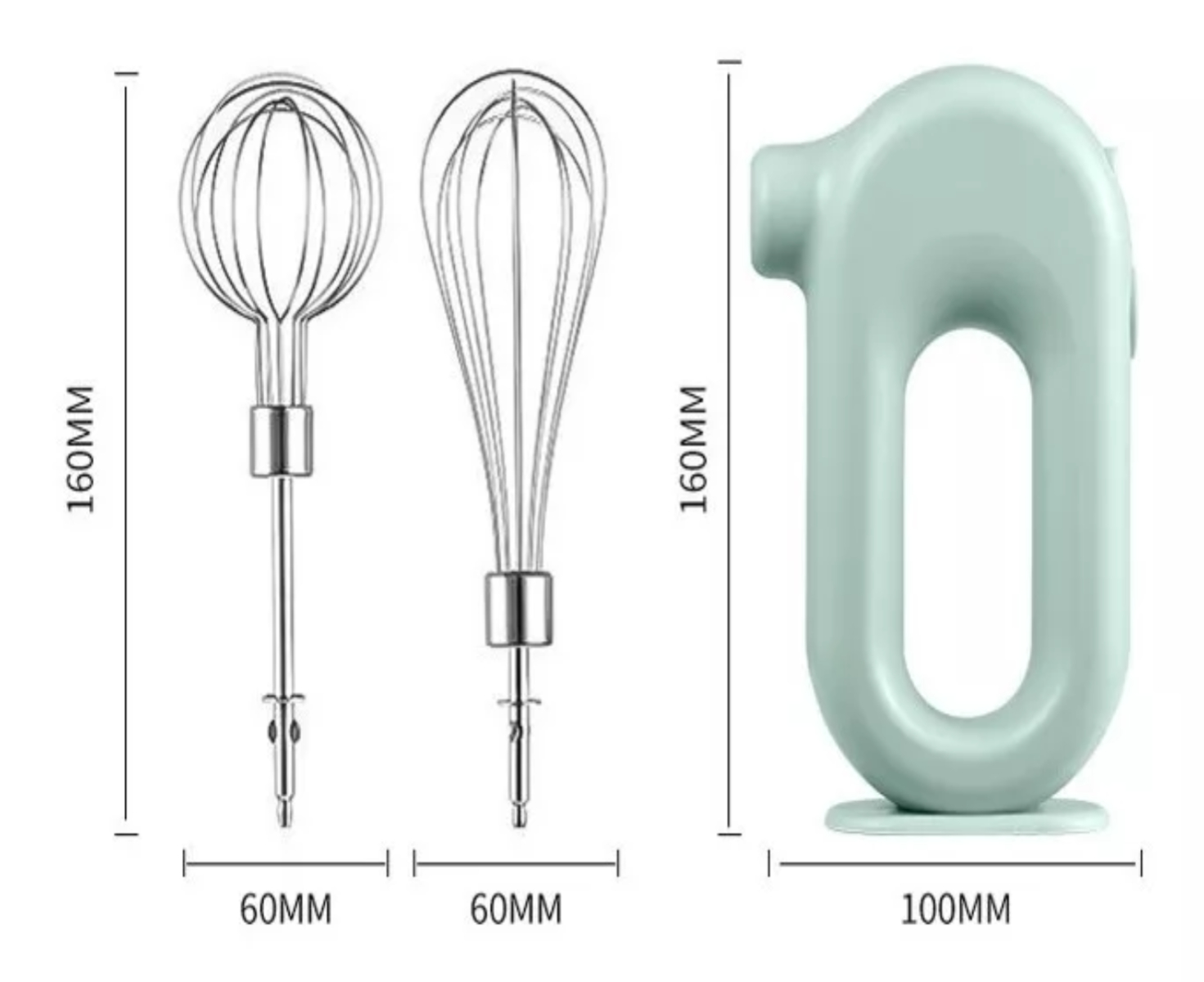 Mezclador De Inmersión Portátil Usb Recargable