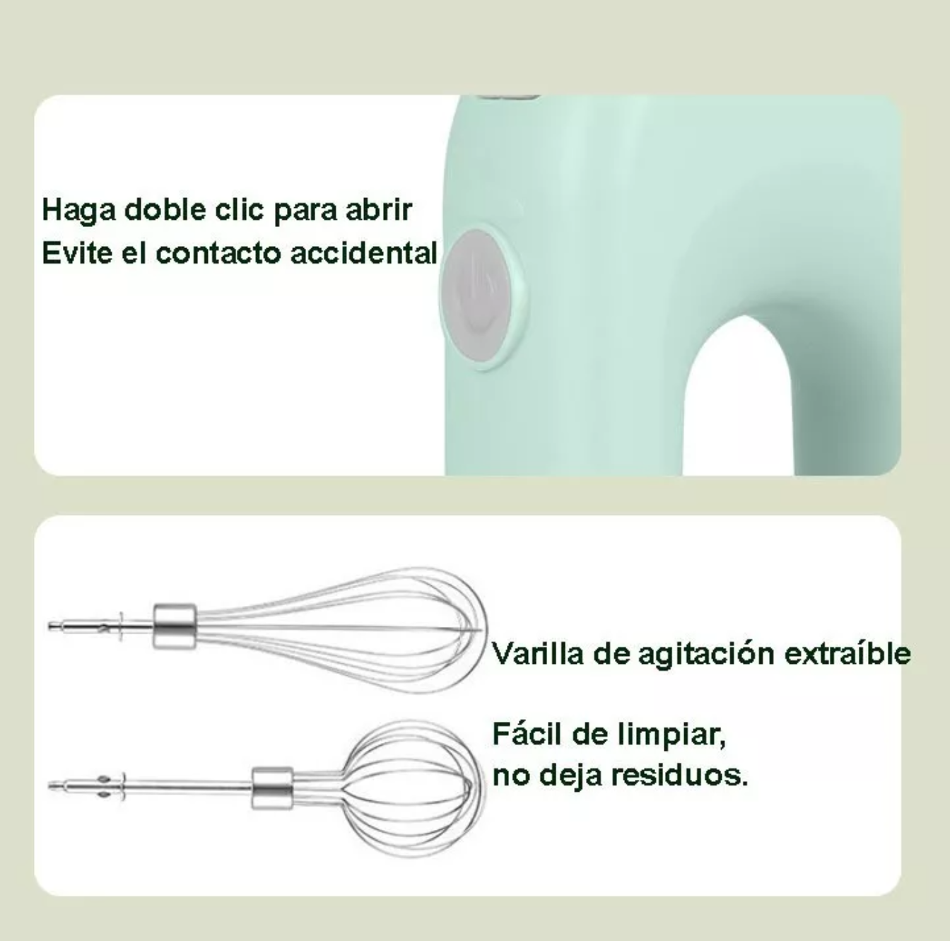 Mezclador De Inmersión Portátil Usb Recargable