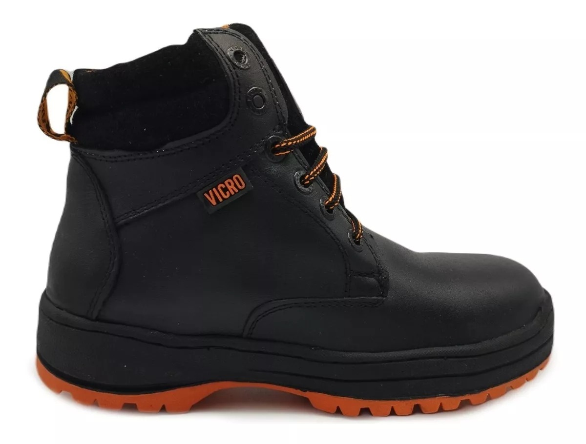 Bota Industrial Para Trabajo De Piel Con Casco De Acero 350