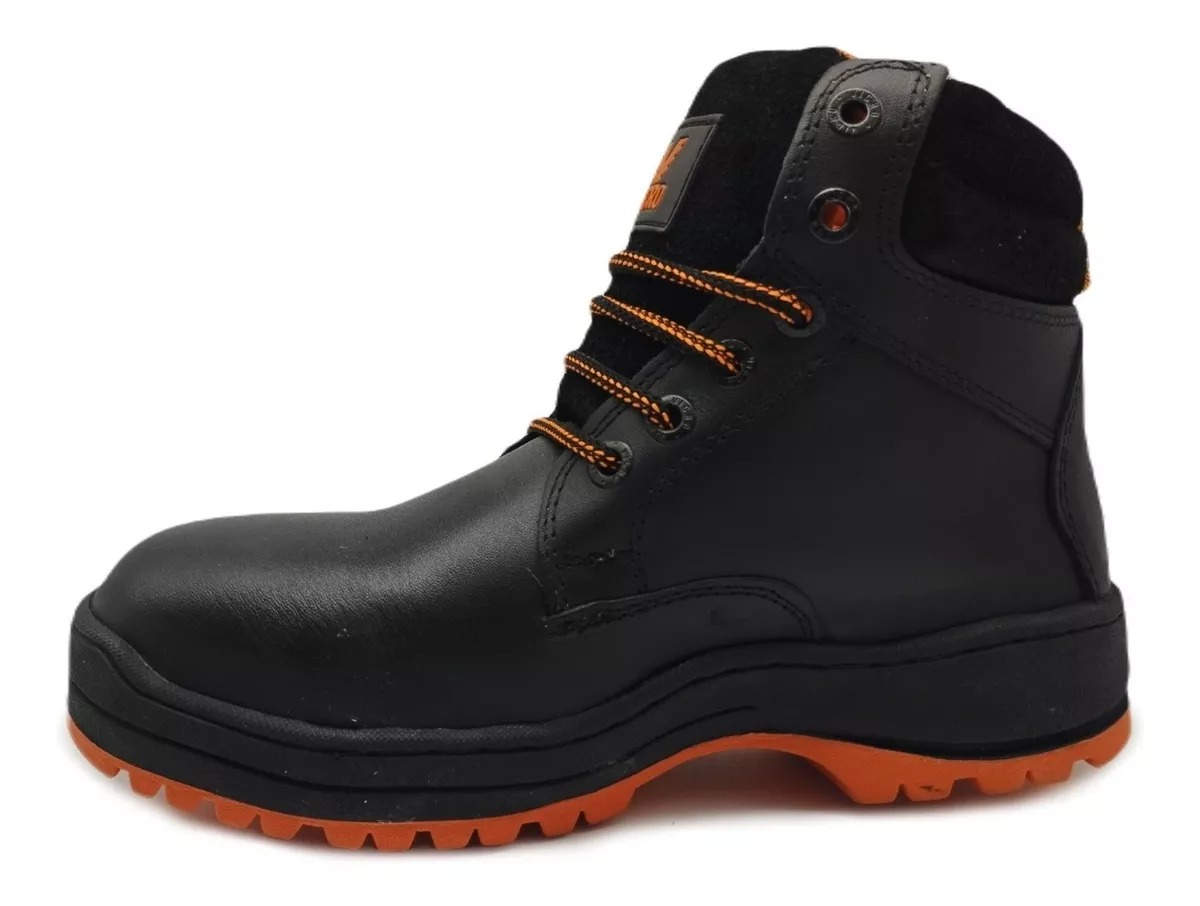 Bota Industrial Para Trabajo De Piel Con Casco De Acero 350
