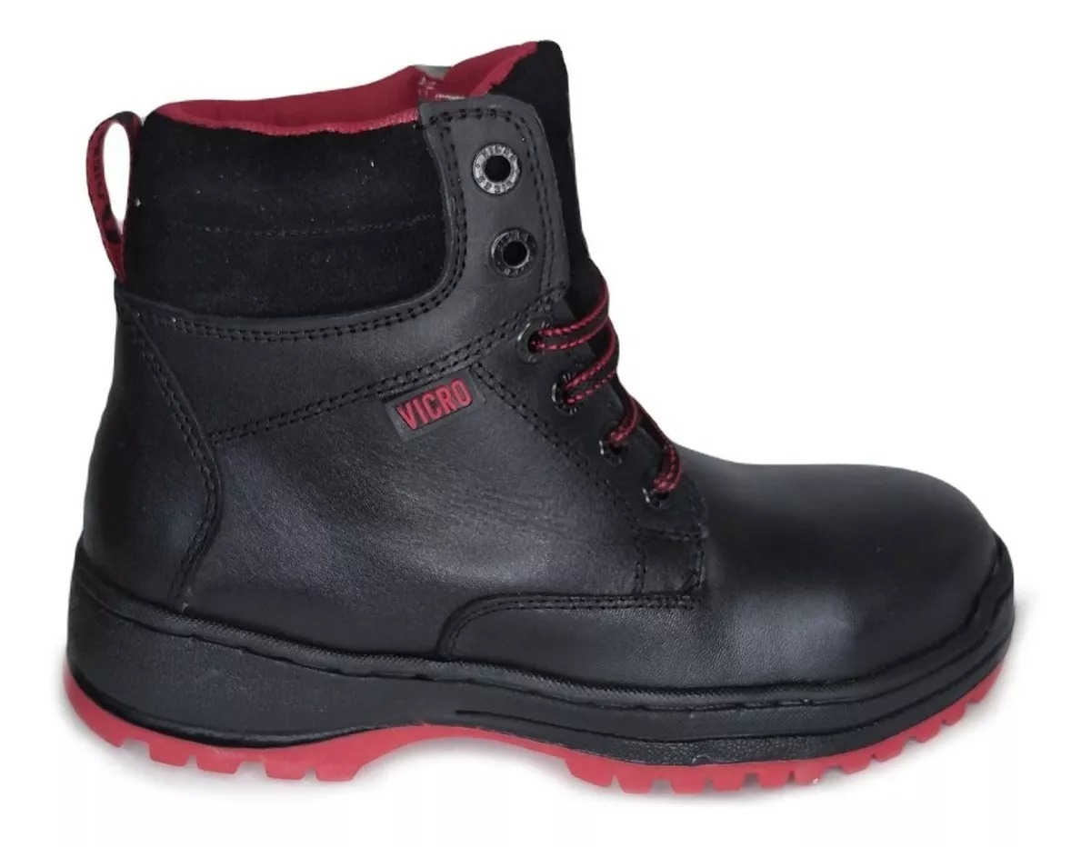 Bota Industrial Para Trabajo De Piel Con Casco De Acero 350