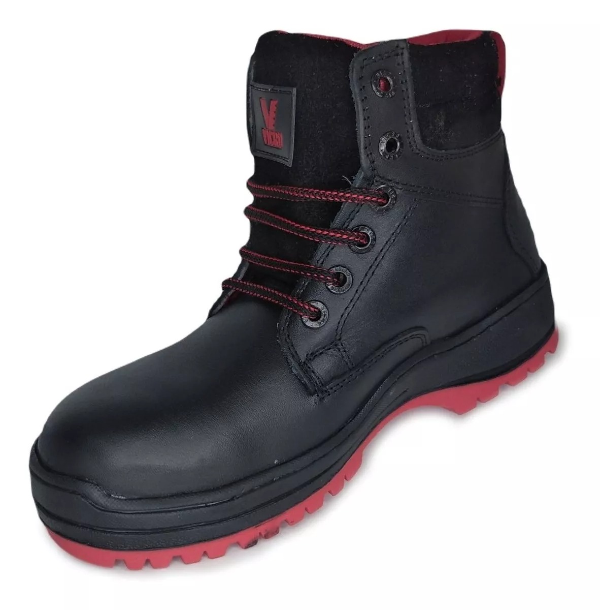 Bota Industrial Para Trabajo De Piel Con Casco De Acero 350