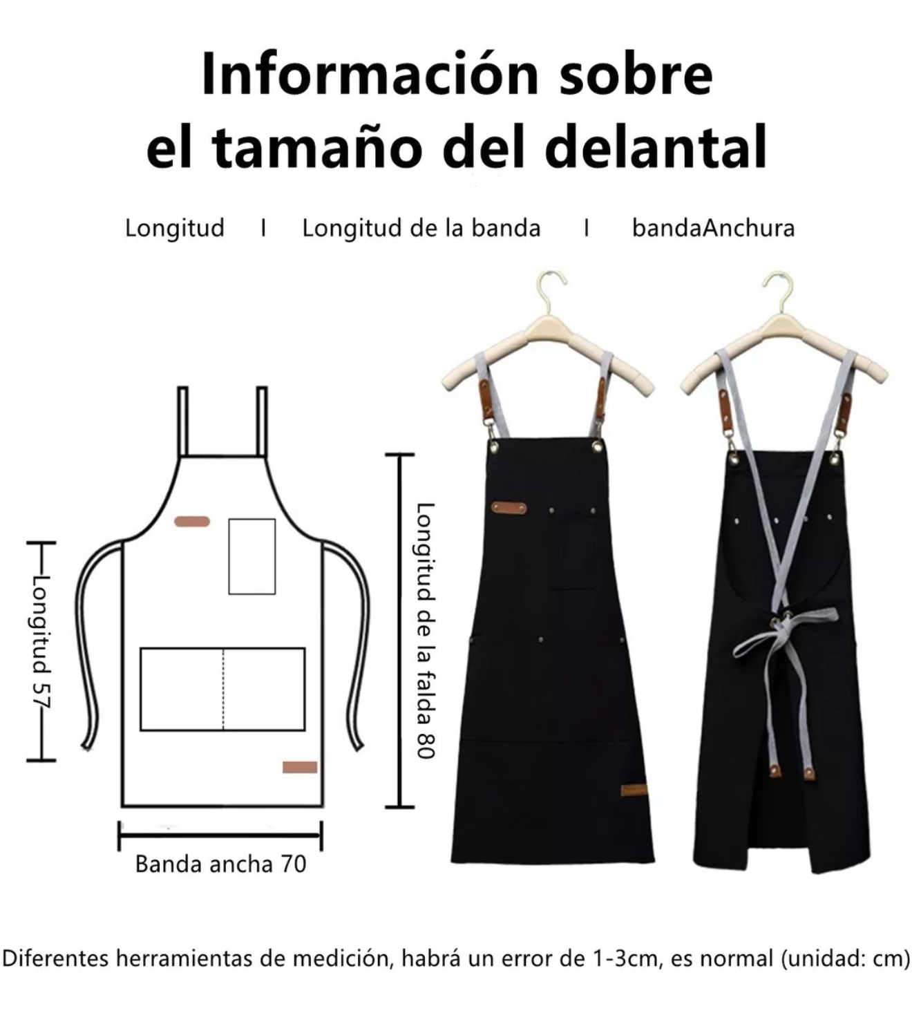 Mandiles Cocina Delantal Chef Barberia Multiusos Unisex.