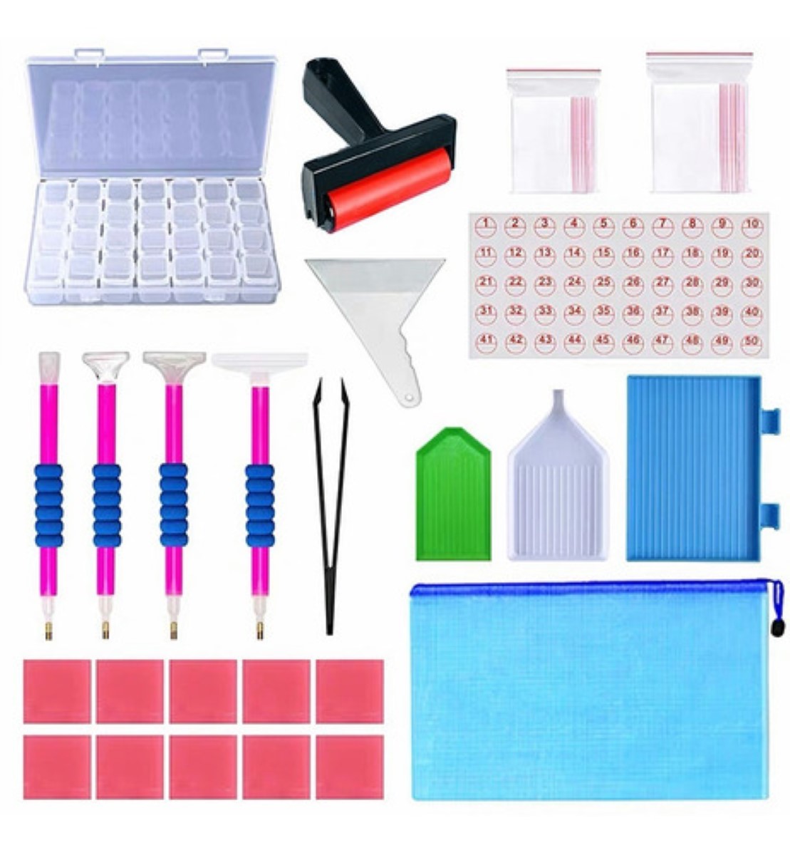 77pcs 5d Herramientas De Diamond Painting 77 piezas Azul
