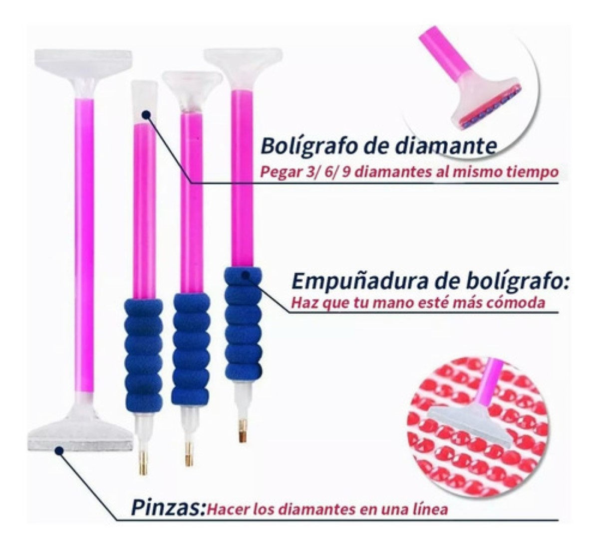 77pcs 5d Herramientas De Diamond Painting 77 piezas Azul