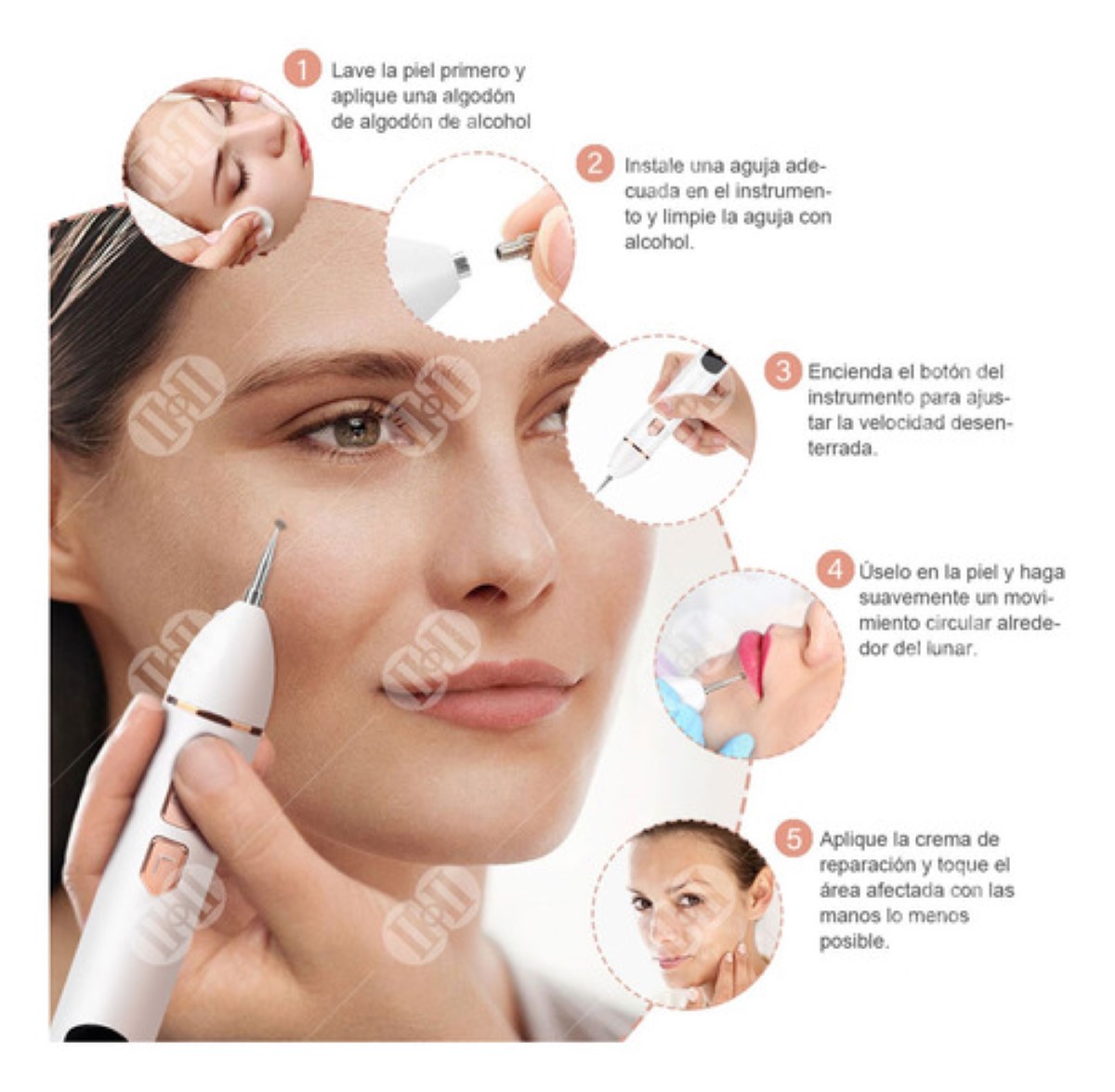 Herramienta Para Quitar Verrugas Ciicii Pluma Cauterizador Blanco