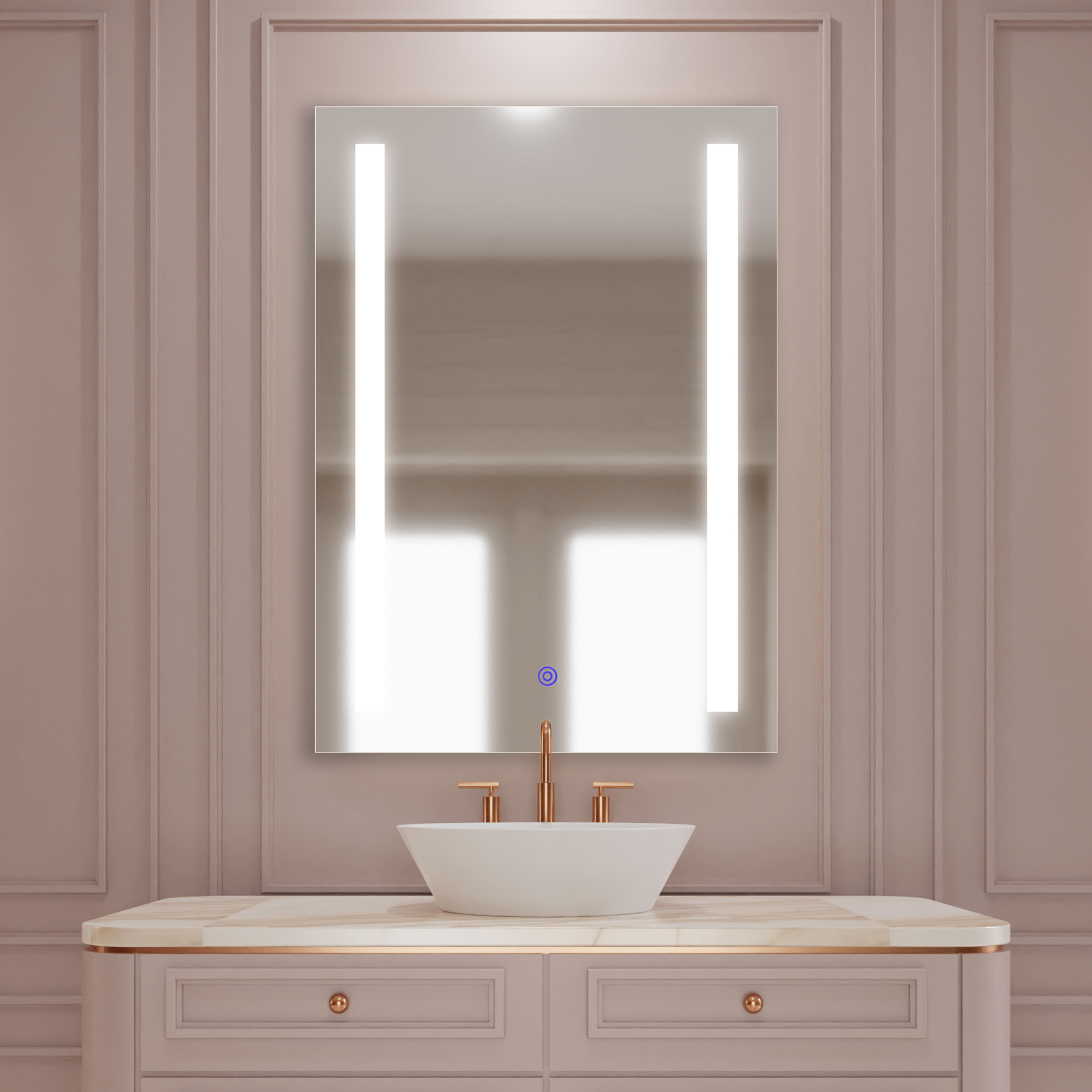 Espejo Rectangular De 50X70cm Con Luz Led Marca Gravita