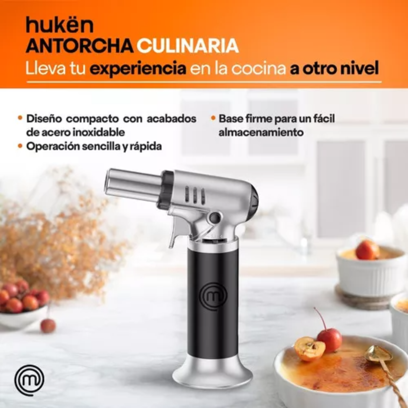 Antorcha Culinaria Acero Masterchef Color Negro/acero