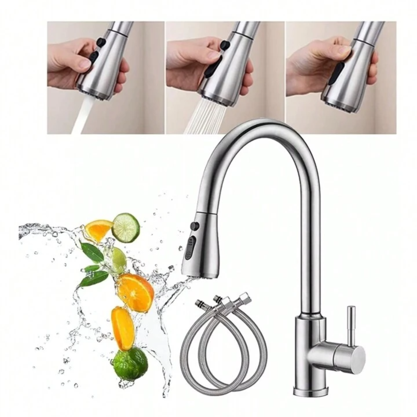 Mezcladora Para Fregadero Flexible Llave Cocina Puede Sacar 3 Modos