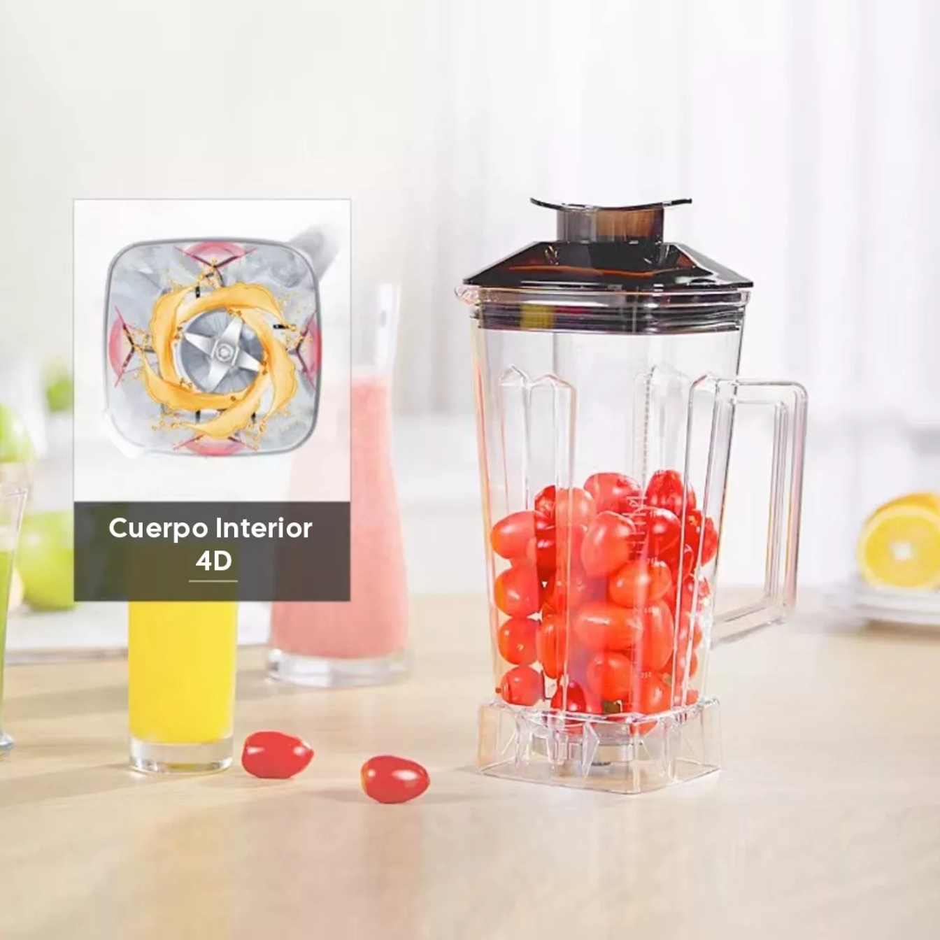 Vaso Para Licuadora Lagom Sc6000 Sc3000 Cuadrado Plástico