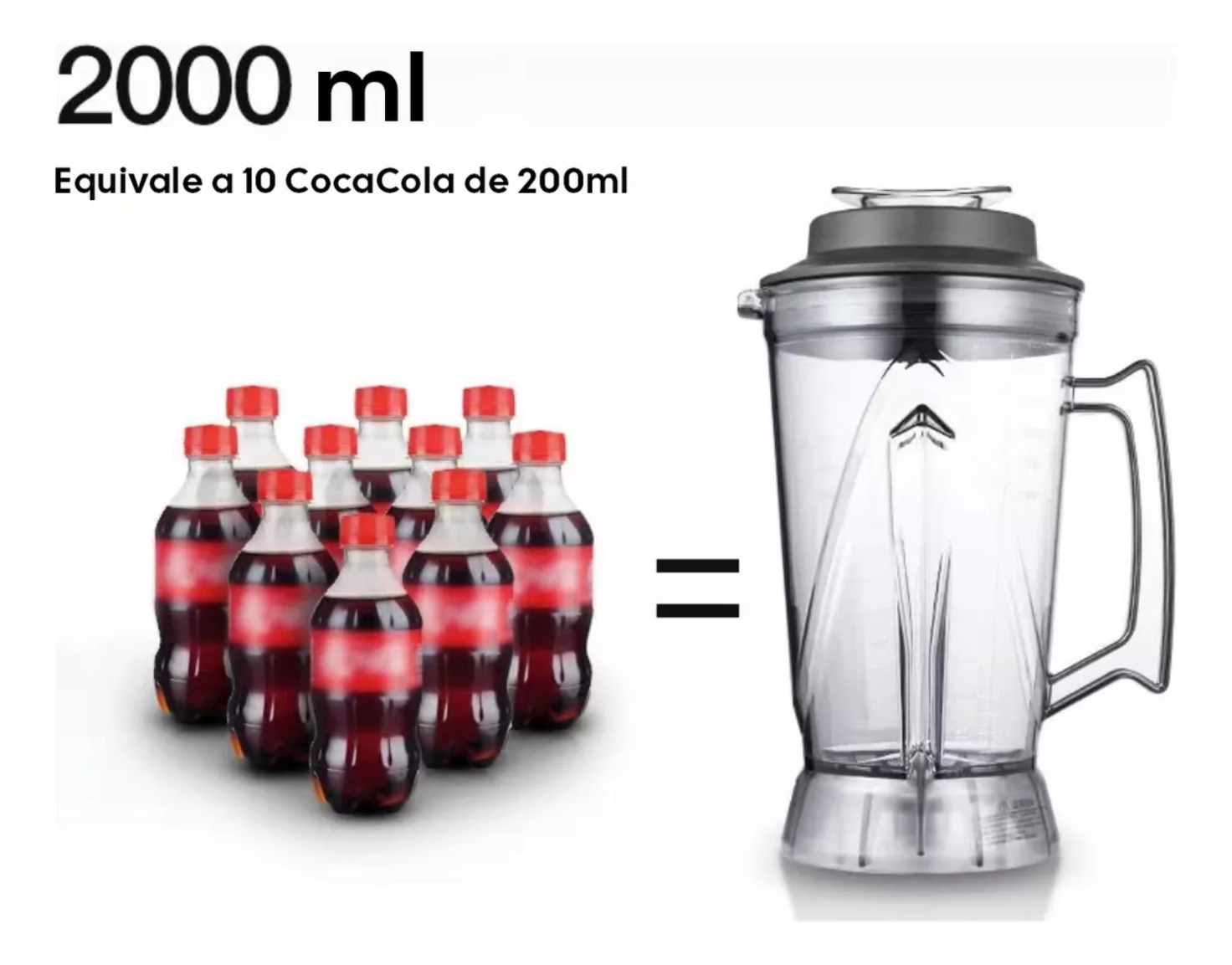 Vaso Para Licuadora Lagom Sc6000 Sc3000 Cuadrado Plástico