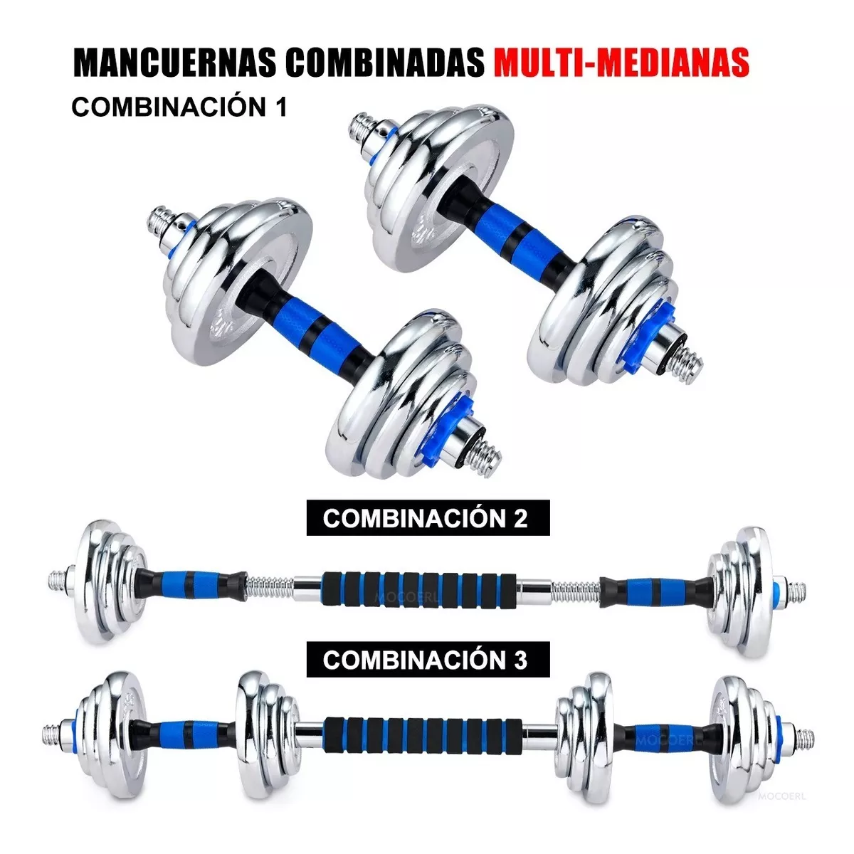 Kit De Mancuernas, Barra Con Pesas Para Gimnasio De 20 Kg