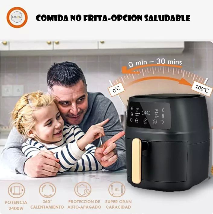 Freidora Sin Aceite De Aire Eléctrica Tecnología Nueva 10en1