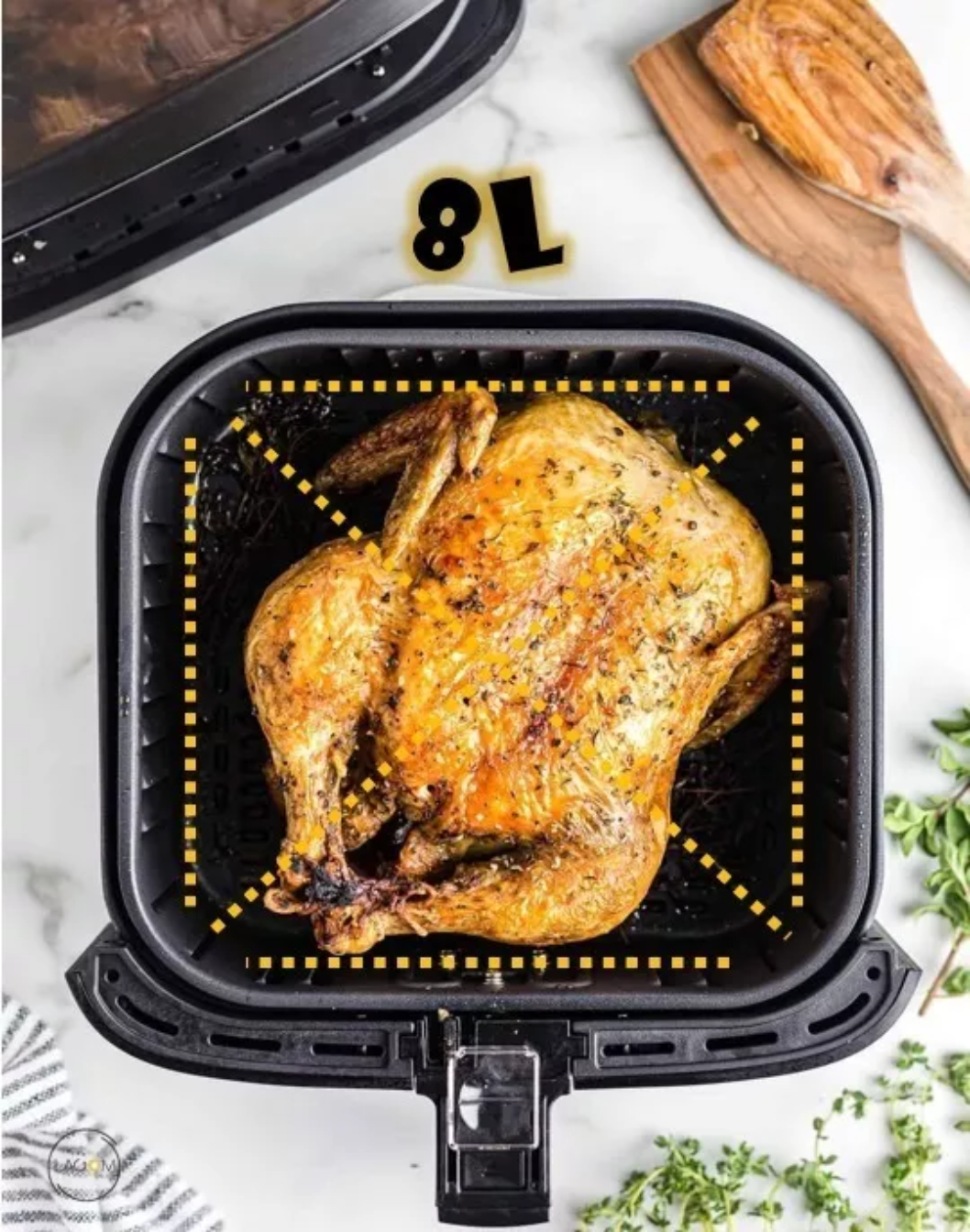 Freidora Sin Aceite De Aire Eléctrica Tecnología Nueva 10en1