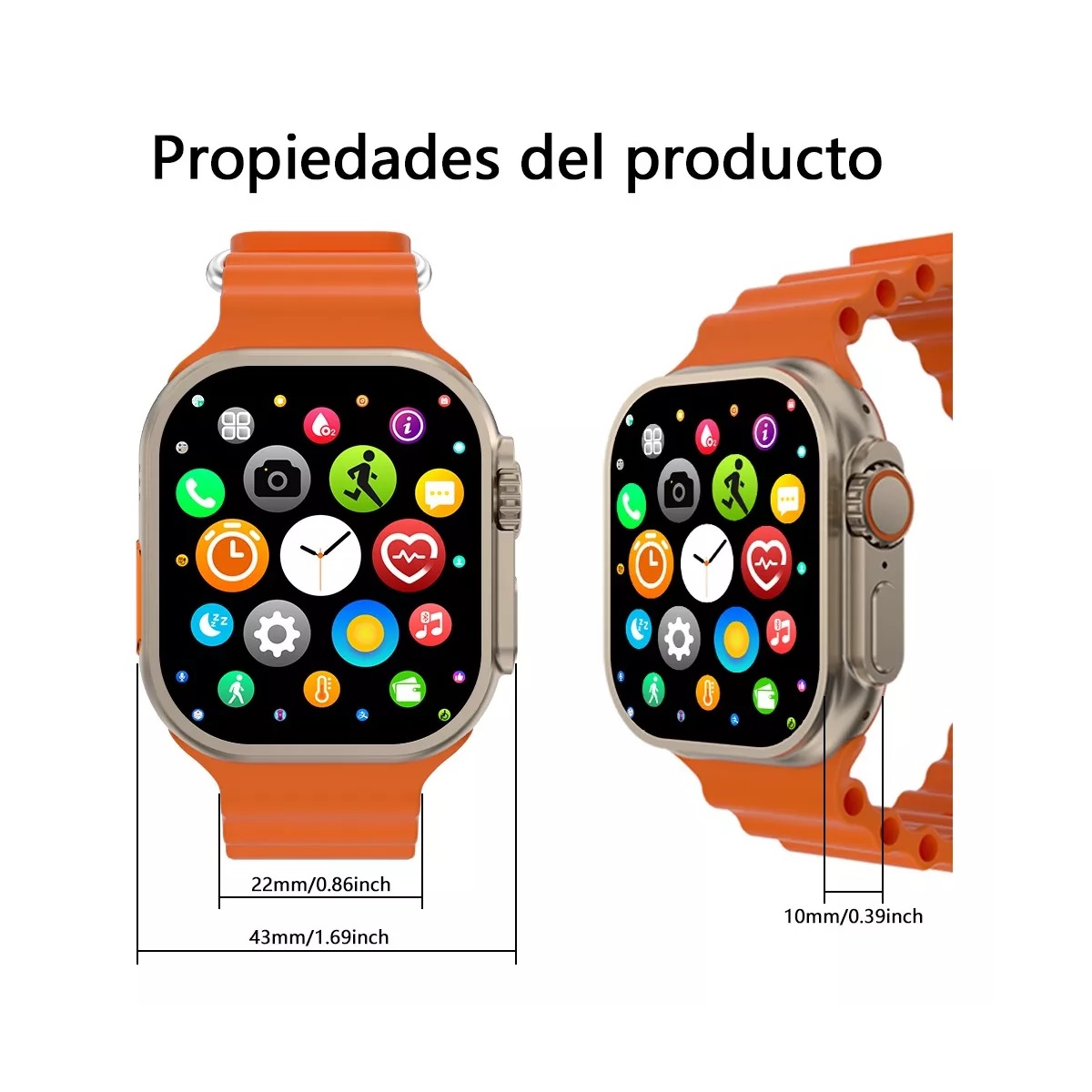 Smartwatch S8 Ultra Max Nfc Serie 8 De 49 Mm Y 2.08 In Deportes Negro