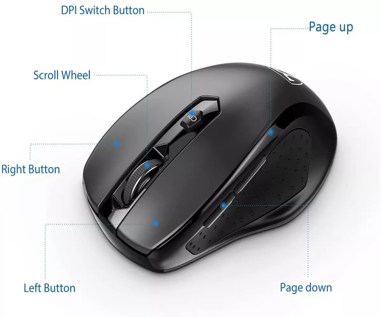 Mouse Inalámbrico De Juego Negro Optico Precisión Exacta D09