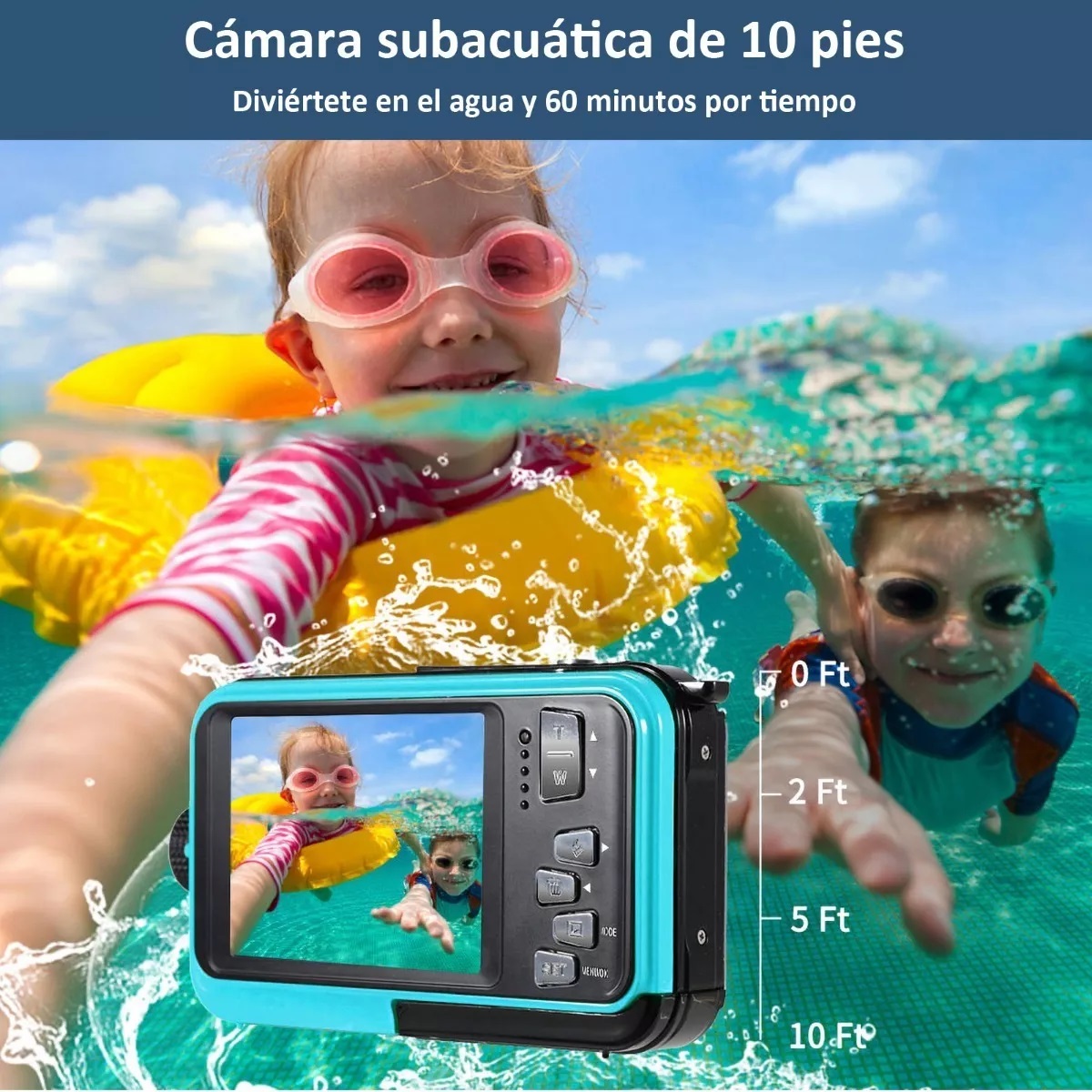 Cámara Digital  Submarina Impermeable Full Hd 2.7k 48mp