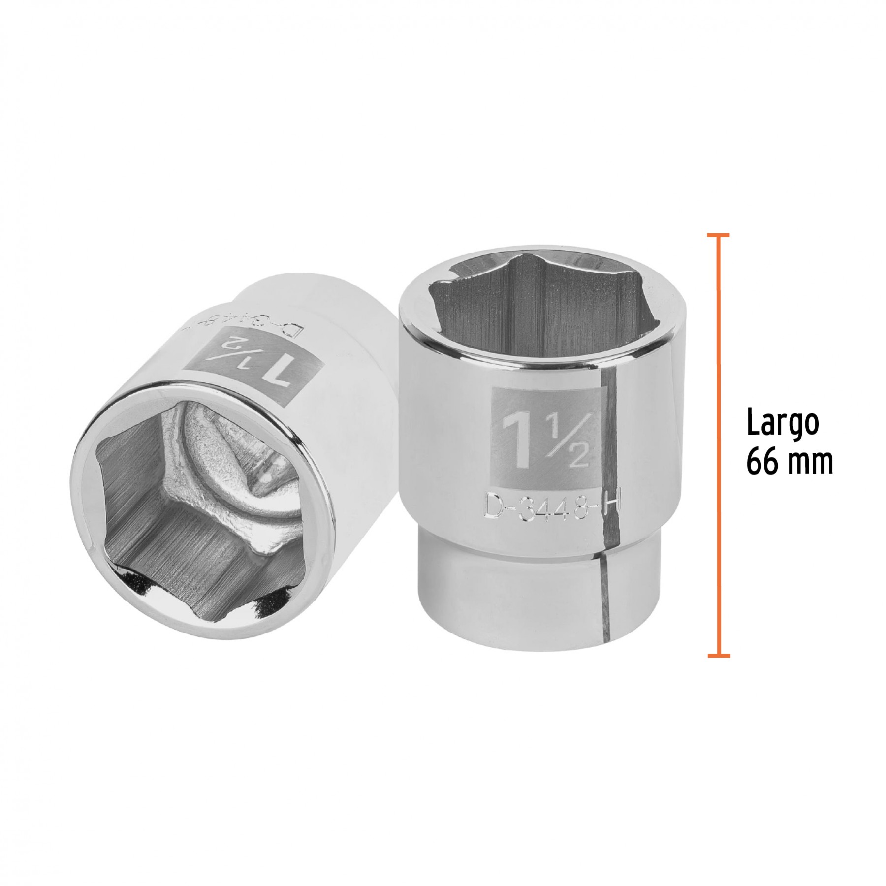 DADO DE 1-1/2", 6 PUNTAS, CUADRO 3/4", TRUPER 13832