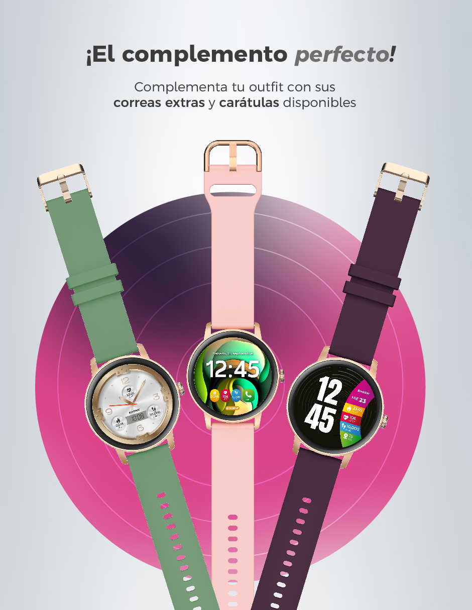 Smartwatch BINDEN ERA One Lite Realiza y Contesta Llamadas Rosa