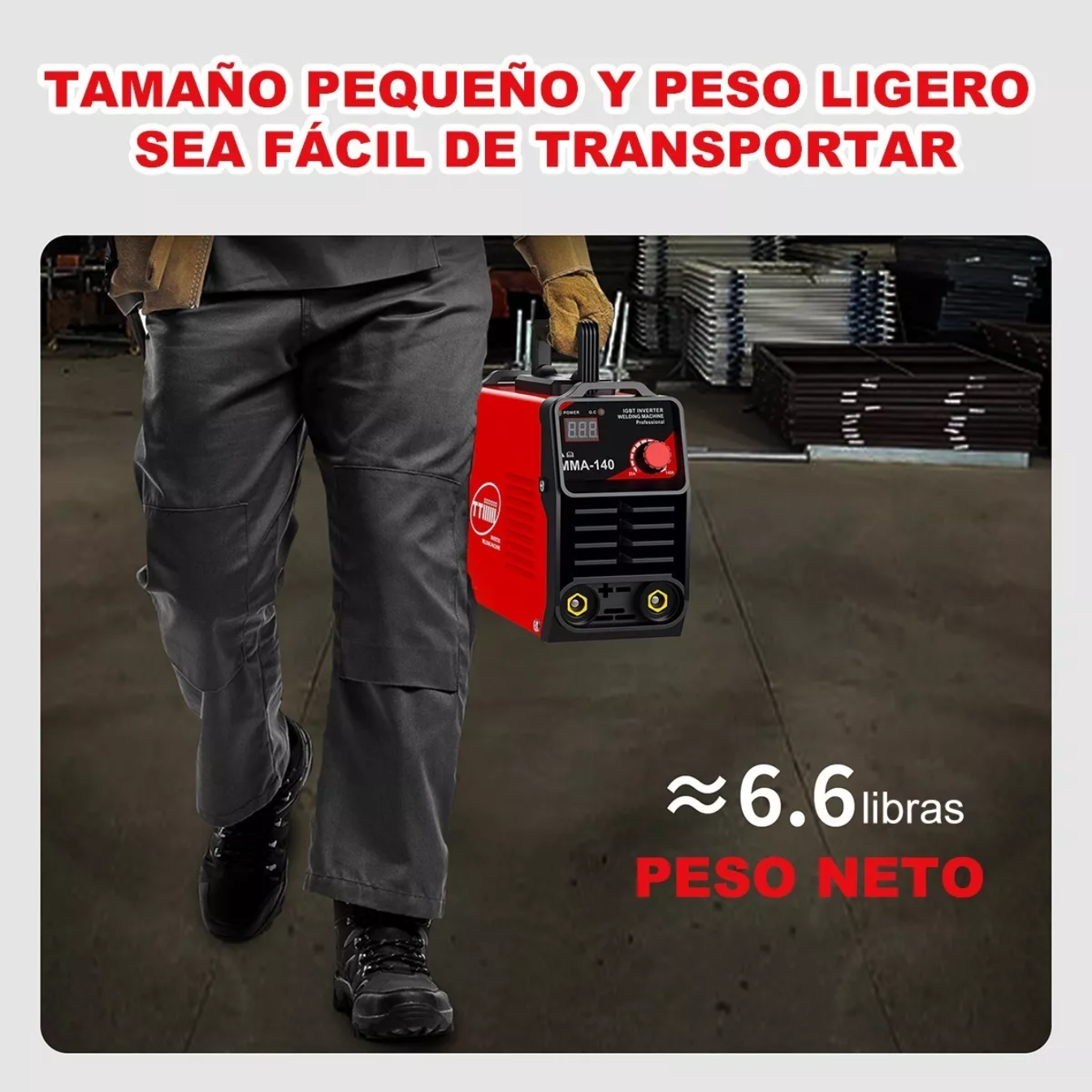 Soldadora Inverter Mma-140 Rojo Y Negro 50/60hz 110/220v