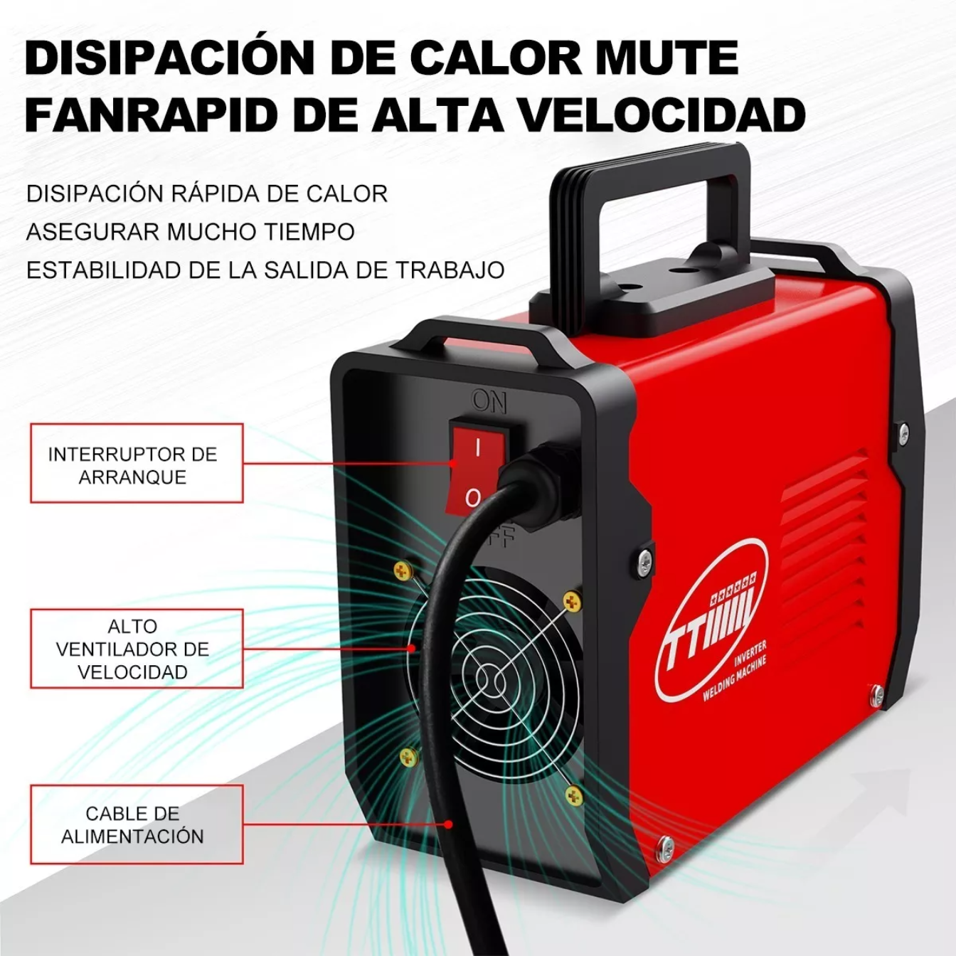 Soldadora Inverter Mma-140 Rojo Y Negro 50/60hz 110/220v